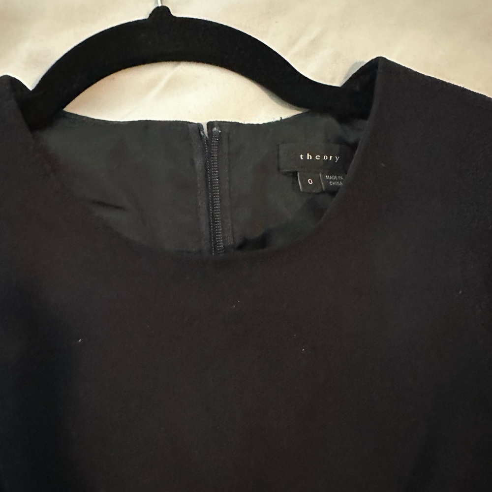 Theory Navy Suede Dress With Front Zipper - Size 0 - image 4